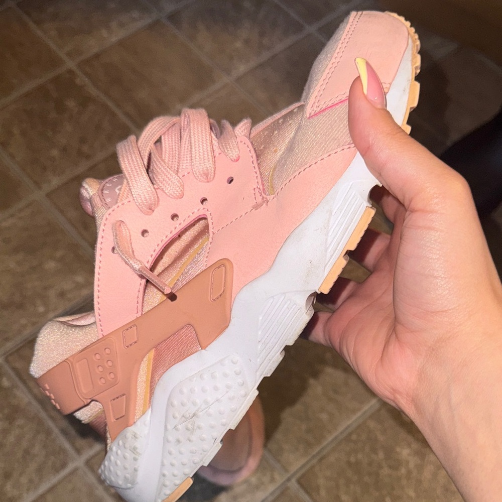 Nike Kids Pink and White Athletic Sneakers